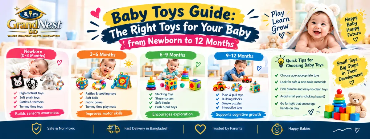 Baby Toys Guide: The Right Toys for Your Baby from Newborn to 12 Months