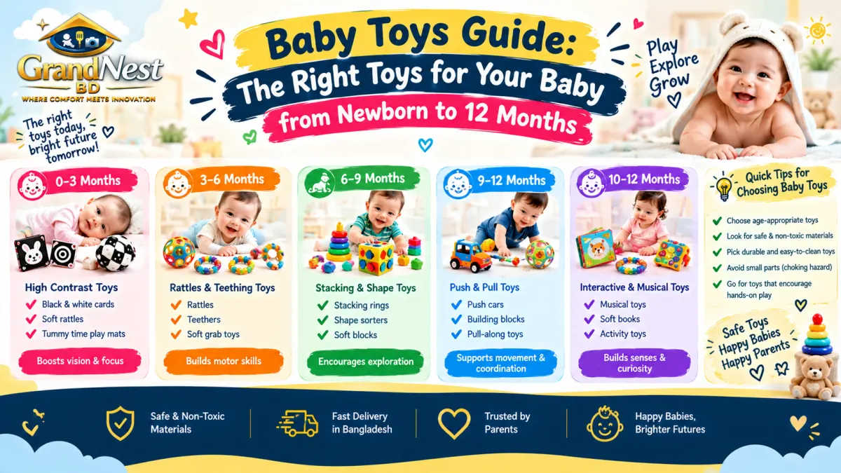 Baby Toys Guide: The Right Toys for Your Baby from Newborn to 12 Months