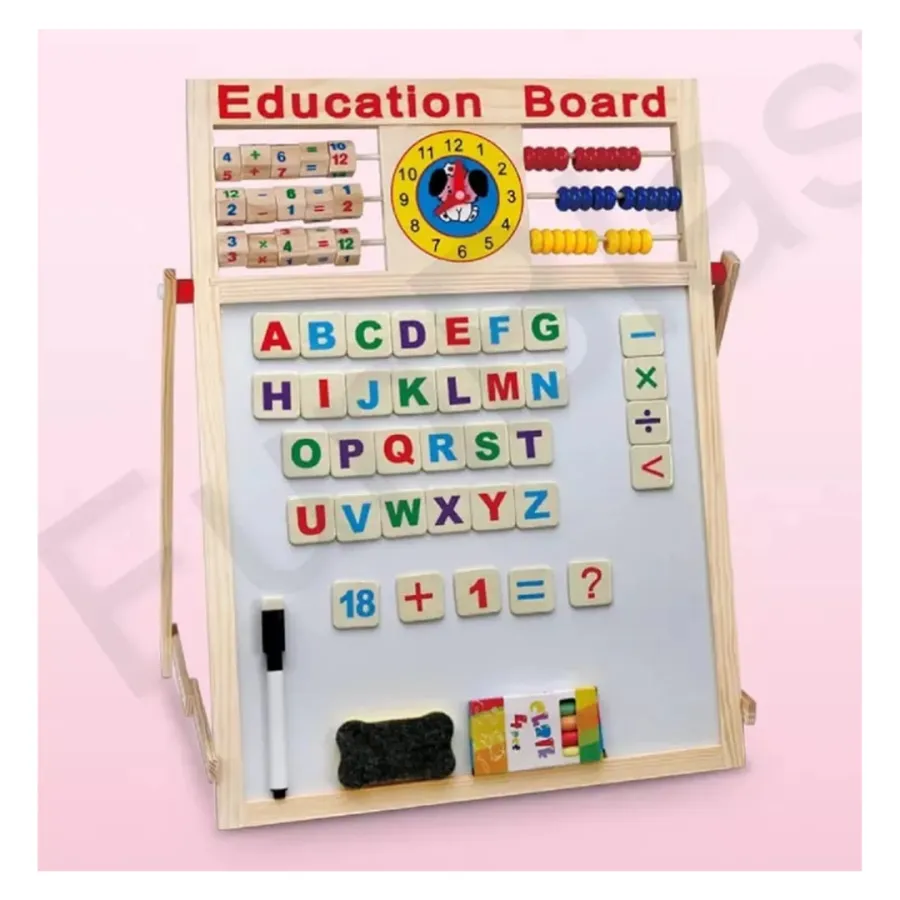 Educational Learning Multipurpose Double-Sided Magnetic Wooden Writing