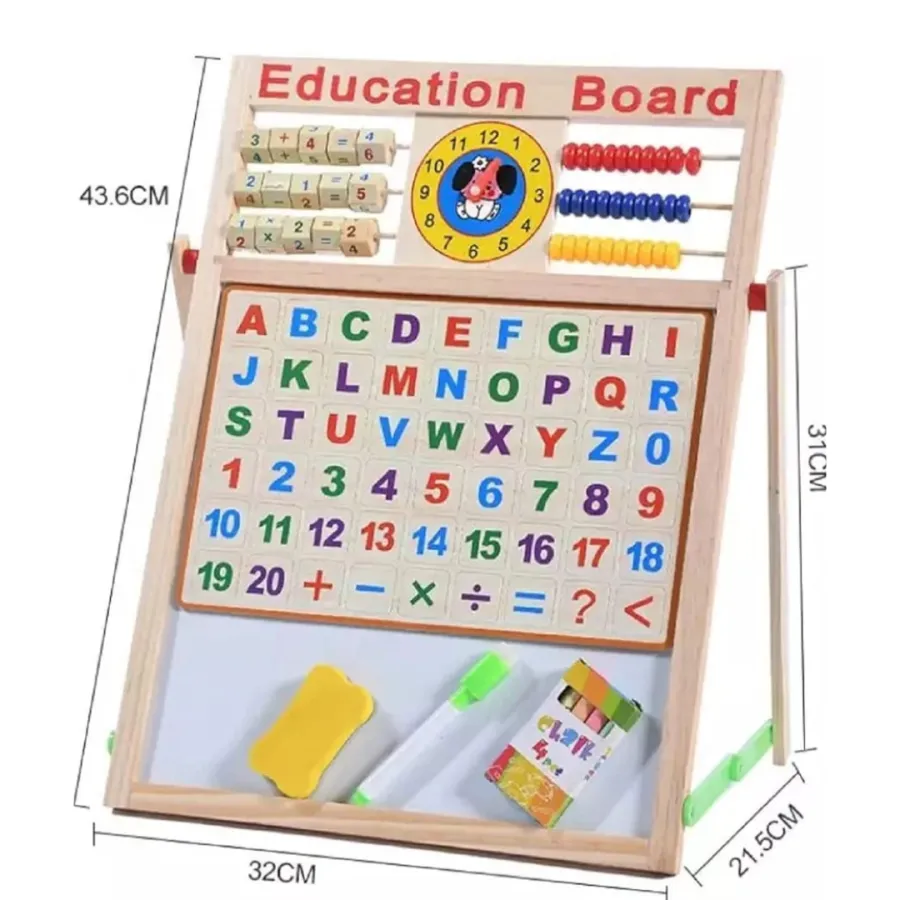 Educational Learning Multipurpose Double-Sided Magnetic Wooden Writing