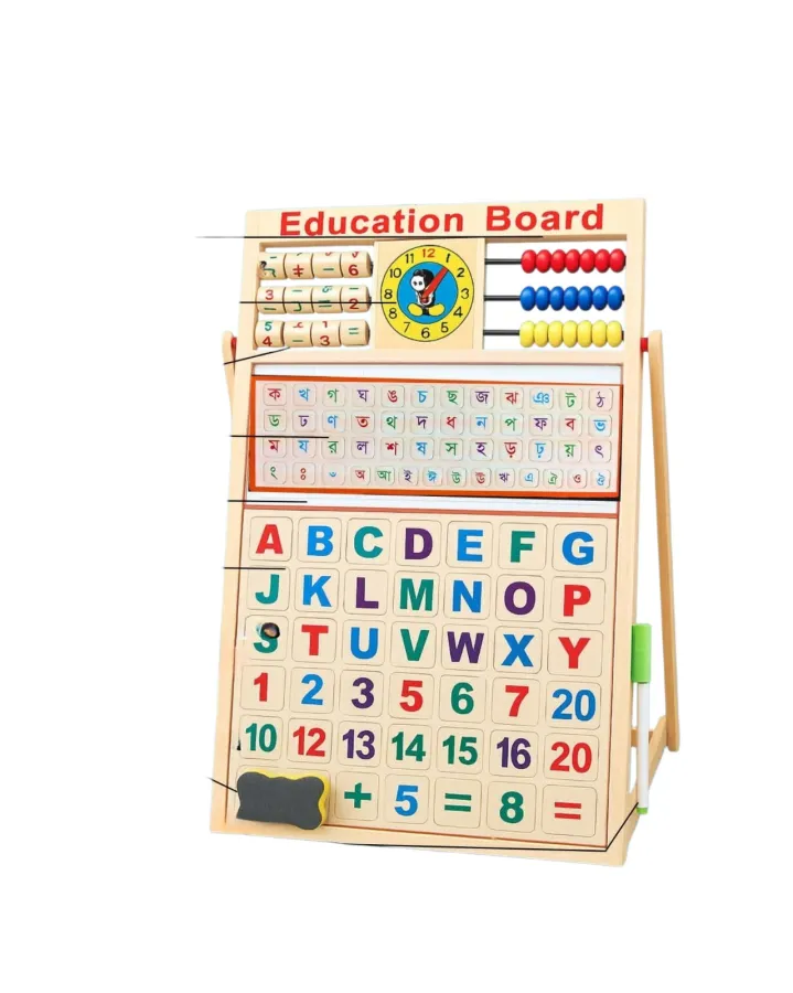 Educational Learning Multipurpose Double-Sided Magnetic Wooden Writing
